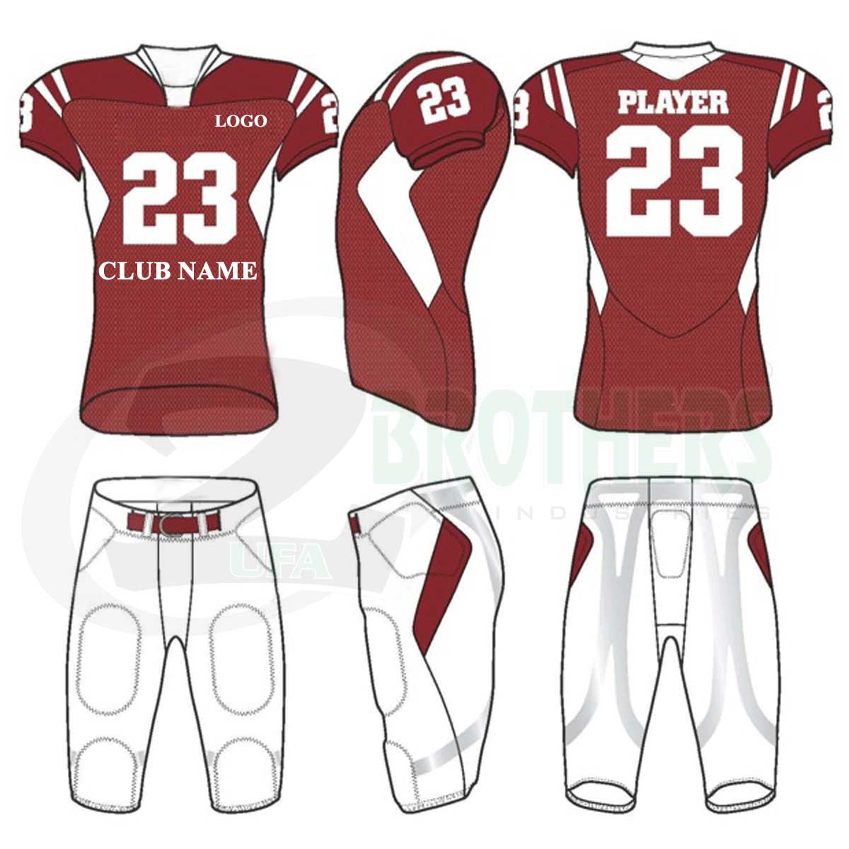 AMERICAN FOOTBALL UNIFORMS